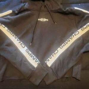 Authentic merchandise State champs hooded crop top sweatshirt‎ medium